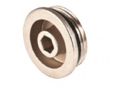 Tappo, per collettore Geberit, Nichelato, Guarnizione in EPDM, in Ottone CW617N Tappo, per collettore Geberit, Nichelato, Guarnizione in EPDM, in Ottone CW617N